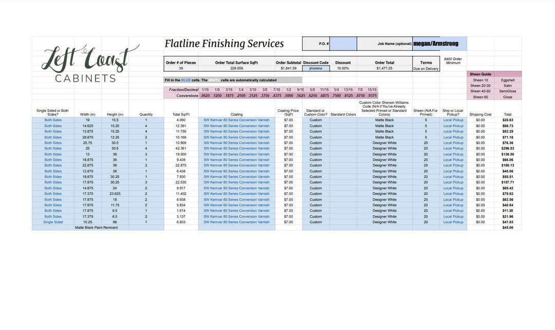 Invoice for P.O. 1509